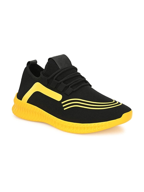 

Mactree Men Black & Yellow Sneakers