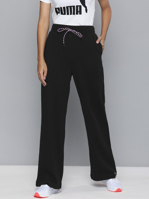 

Puma Women Solid Wide Leg Track Pants, Black