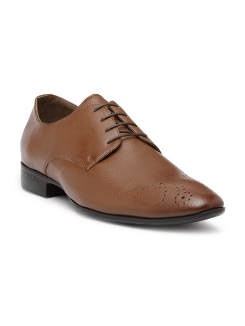

Teakwood Leathers Men Tan Brown Solid Genuine Leather Formal Derbys