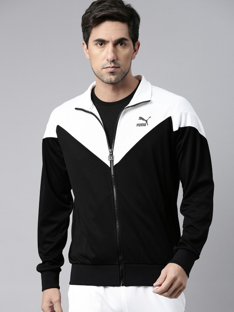 

Puma Men Black & White Colourblocked Iconic MCS Track Jacket