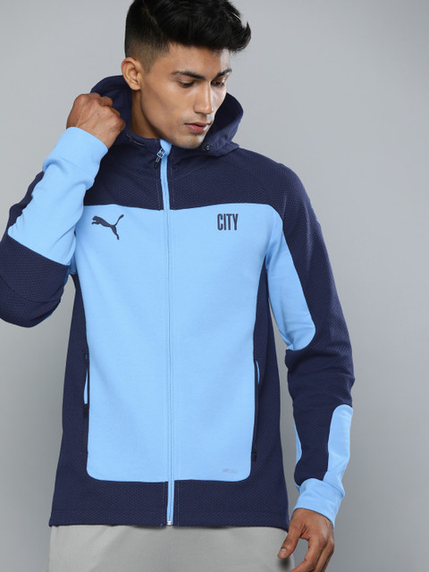 

Puma Men Blue Colourblocked Quilted Jacket