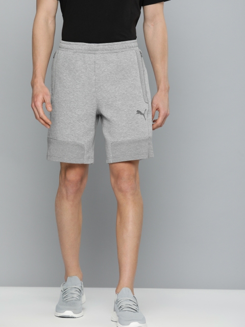 

Puma Men Grey Melange Solid DryCell Regular Fit TeamCUP Sports Shorts
