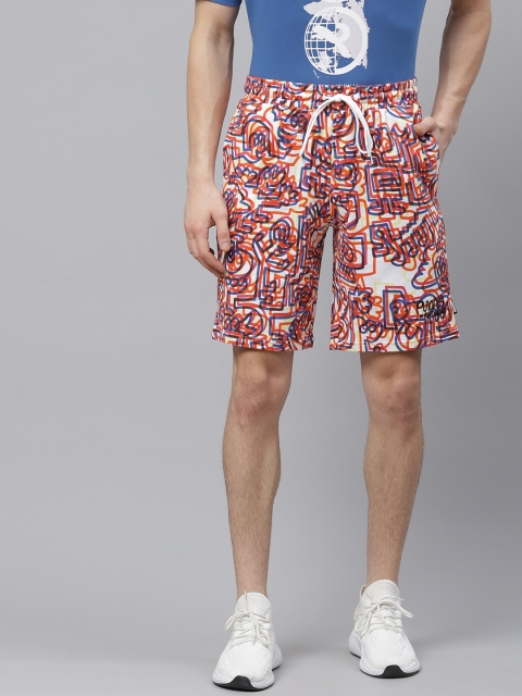 

Puma Men Off-White & Red Mr Doodle All Over Print Shorts