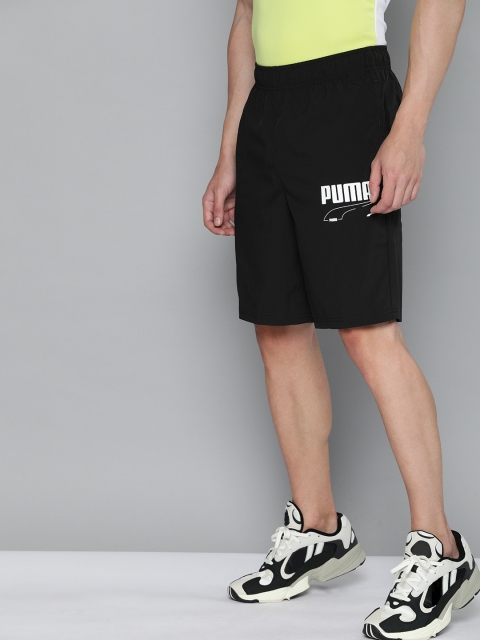 

Puma Men Black Printed Regular Fit Regular Shorts