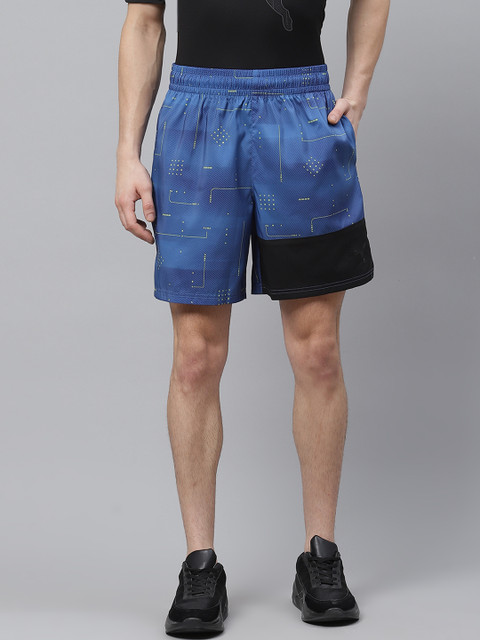 

Puma Men Blue All Over Print Woven 7" Training Shorts