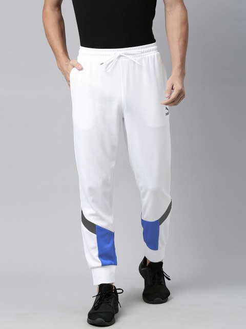 

Puma Men White & Blue Colourblocked Iconic MCS Mesh Regular Fit Joggers