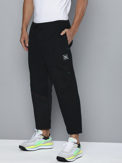 

Men Black Regular Fit Tapered RE.GEN Woven Running Track Pants