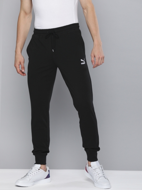 

Puma Men Black Slim Fit Solid Classics Jersey Cuff Joggers