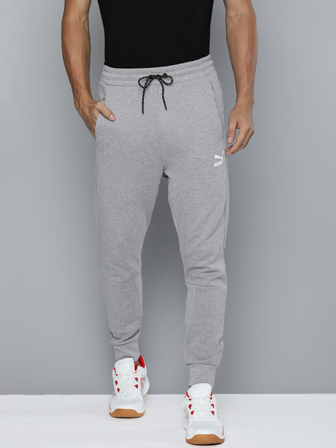 

Puma Men Grey Melange Solid Classics Tec Joggers