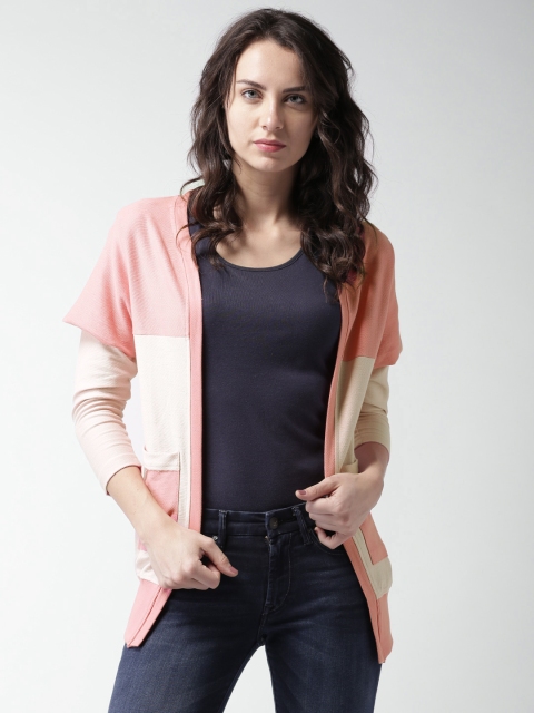 

Mast & Harbour Pink Colourblocked Shrug