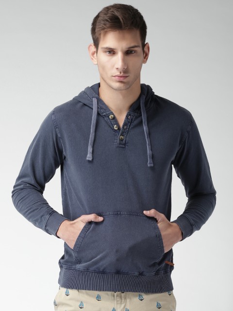 

Mast & Harbour Navy Hooded Sweatshirt, Navy blue