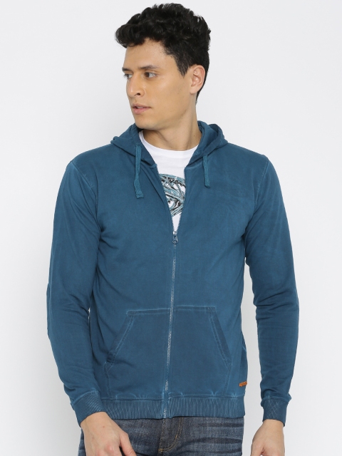 

Mast & Harbour Teal Blue Hooded Sweatshirt