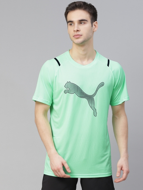

Puma Men Green & Black Printed Train Graphic Raglan Tee