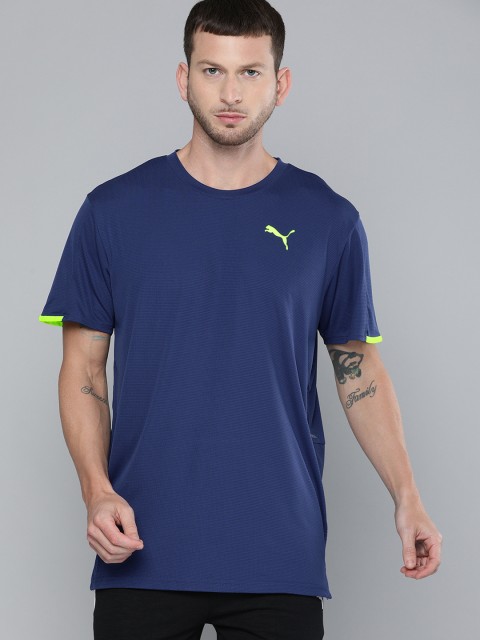 

Puma Men Blue Printed TRAIN GRAPHIC Dry Cell Round Neck Running T-shirt