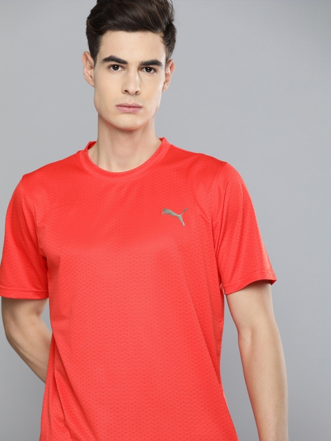 

Puma Men Coral Solid Round Neck T-shirt