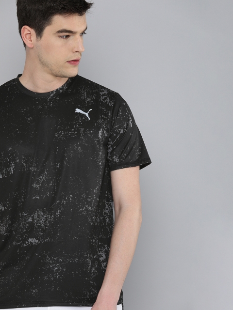 

Puma Men Black Printed Round Neck T-shirt