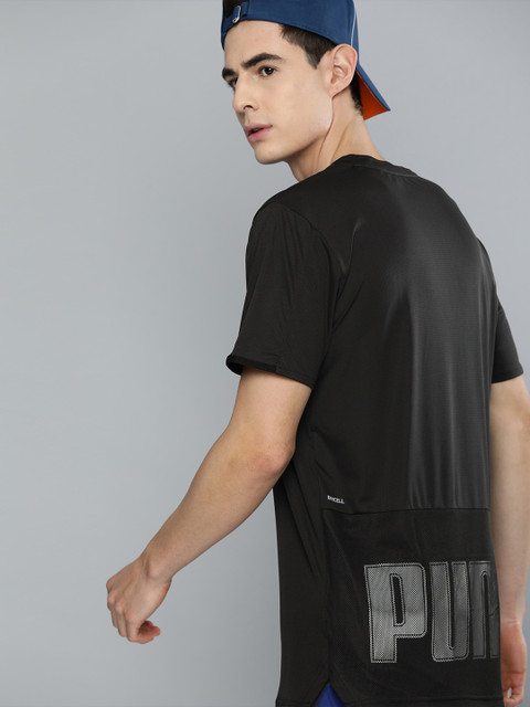 

Puma Men Black Printed TRAIN GRAPHIC Dry Cell Round Neck T-shirt