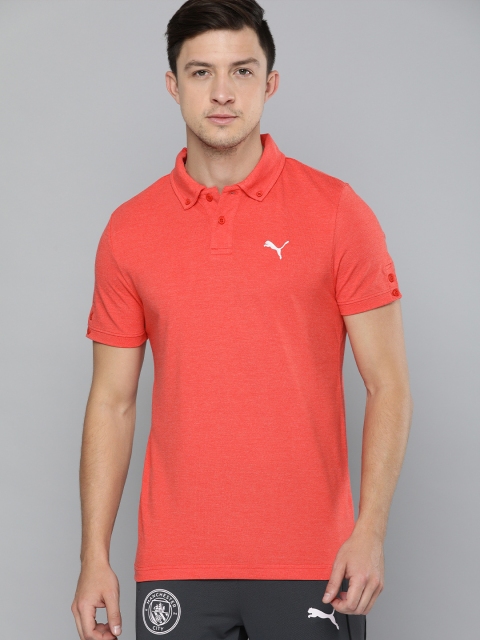 

Puma Men Red Solid Stylized Polo Collar T-shirt