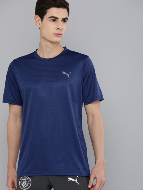 

Puma Men Navy Blue Printed Round Neck T-shirt