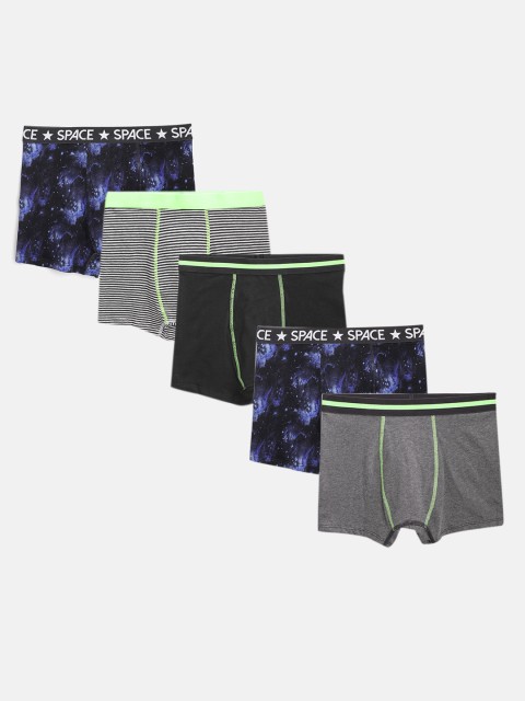

Marks & Spencer Boys Pack of 5 Trunks, Black