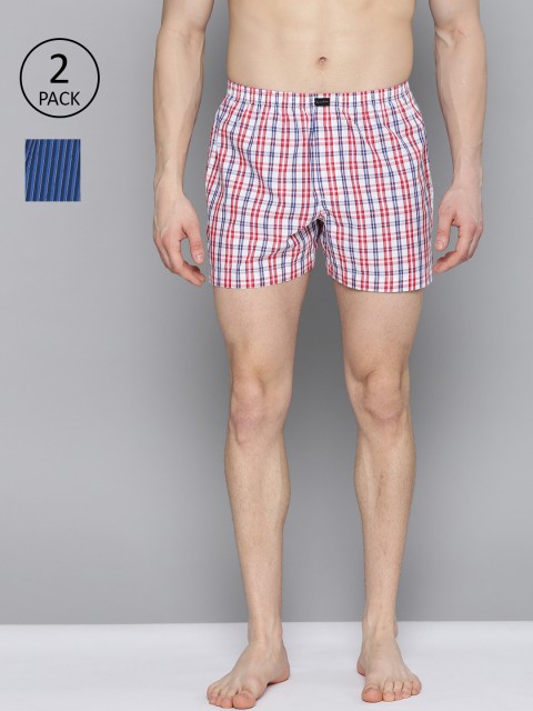 

Mast & Harbour Men Pack of 2 Pure Cotton Boxers MNH-BOX-PRE-2PP-007, White