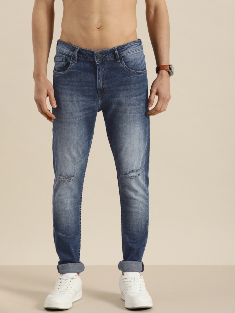 

Moda Rapido Men Blue Skinny Fit Mid-Rise Low Distress Stretchable Jeans