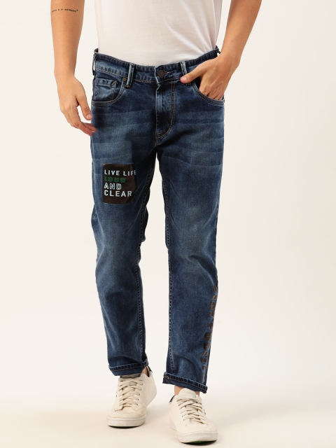 

Moda Rapido Men Navy Blue Regular Fit Mid-Rise Clean Look Stretchable Jeans