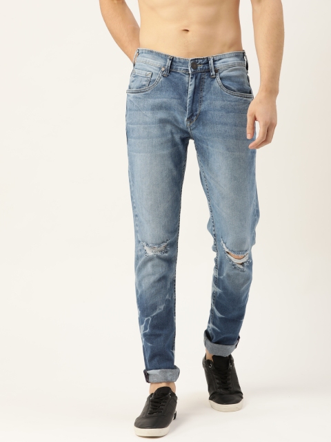 

Moda Rapido Men Blue Slim Fit Slash Knee Light Fade Stretchable Jeans