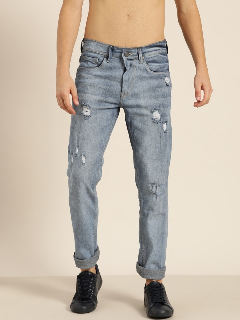 

Moda Rapido Men Blue Slim Fit Mid-Rise Low Distress Stretchable Jeans