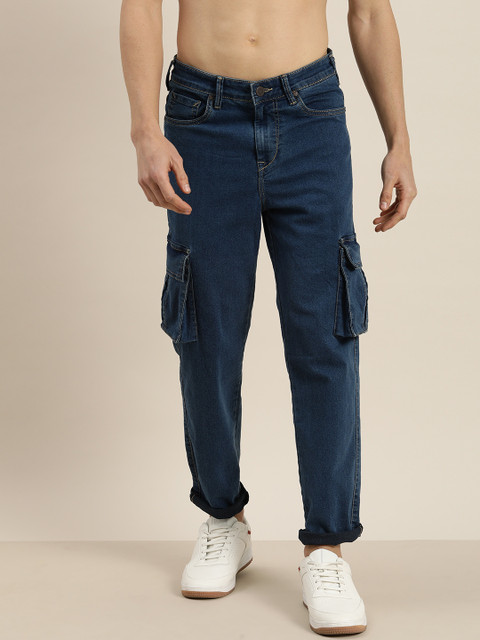 

Moda Rapido Men Blue Cargo Slim Fit Mid-Rise Clean Look Jeans