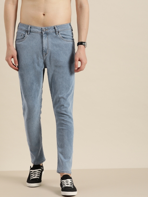 

Moda Rapido Men Blue & Bronze-Toned Ankle Slim Tapered Fit Mid-Rise Clean Look Jeans