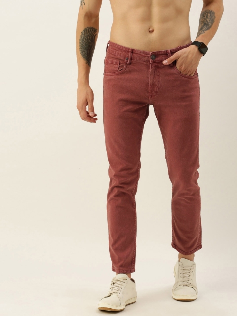 

Moda Rapido Men Coral Red Slim Fit Stretchable Jeans