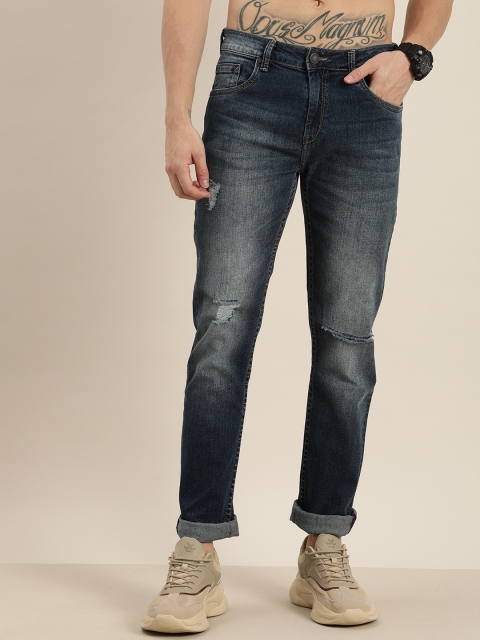 

Moda Rapido Men Blue Slim Fit Mid-Rise Mildly Distressed Stretchable Jeans