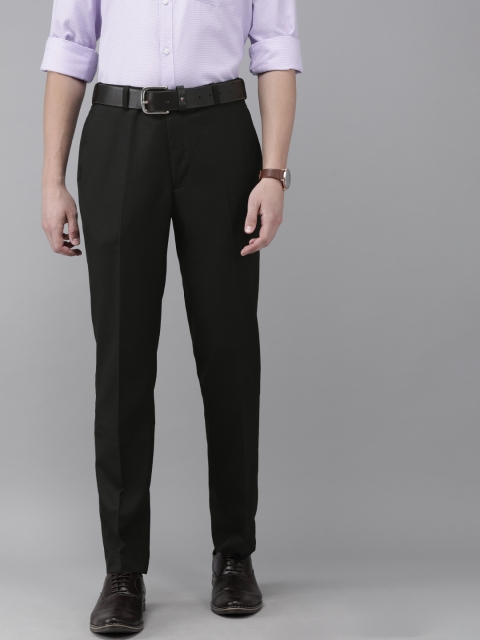 

Park Avenue Men Black Super Slim Fit Solid Formal Trousers