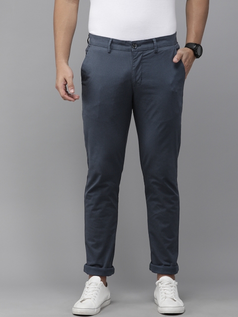 

Park Avenue Men Navy Blue Neo Fit Solid Chinos