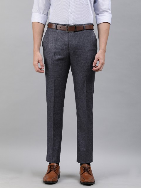 

Raymond Men Grey Slim Fit Solid Formal Trousers