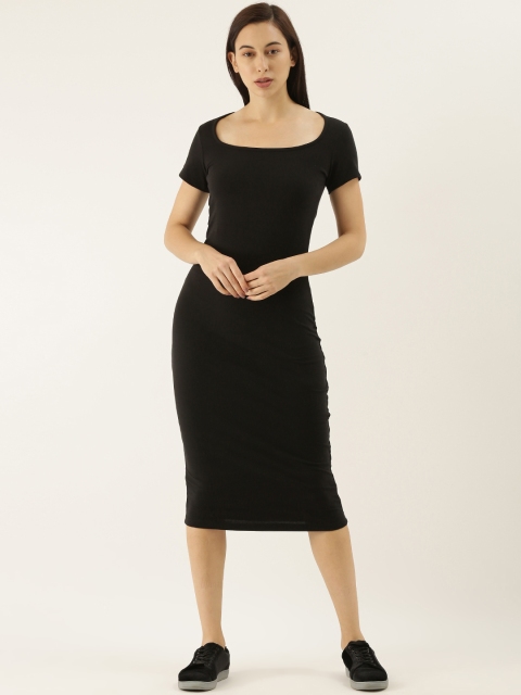 

DILLINGER Women Black Solid Bodycon Dress