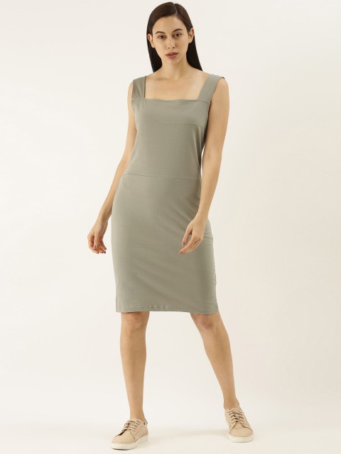 

DILLINGER Women Grey Solid Pinafore Dress