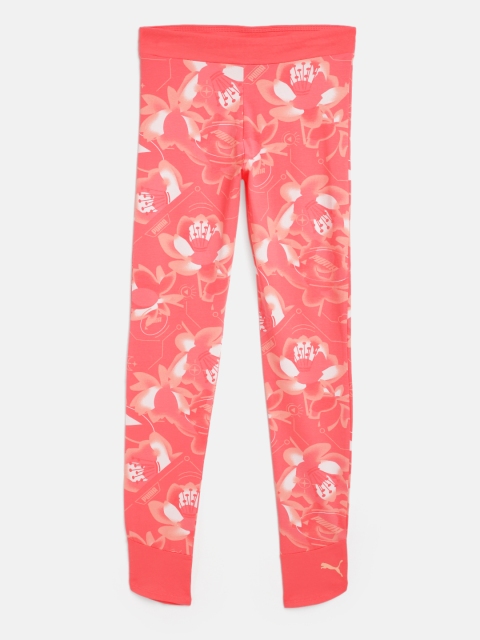 

Puma Girls Coral Alpha AOP Floral Printed Leggings