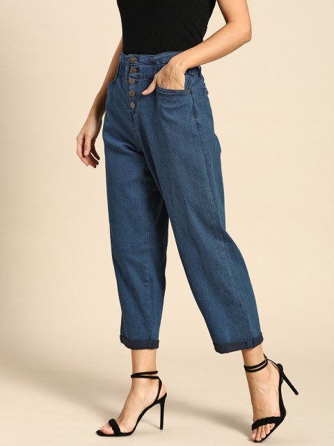 

all about you Women Blue Tapered Fit High-Rise Stretchable Jeans