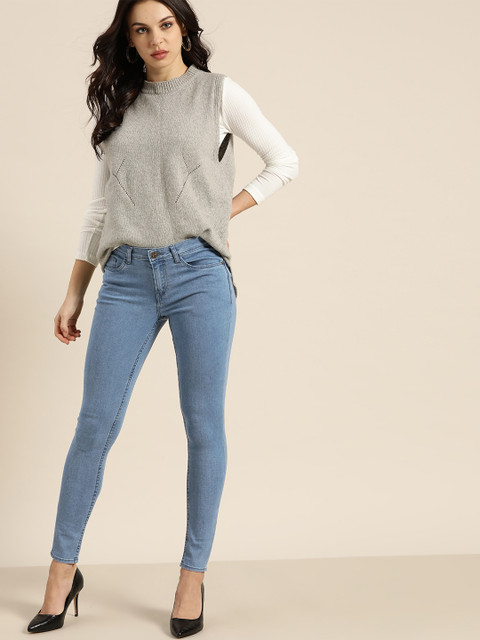 

all about you Women Blue Skinny Fit Mid-Rise Clean Look Stretchable Jeans