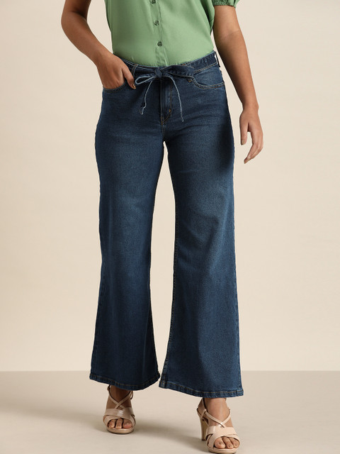 

all about you Women Blue Flared Fit Light Fade Stretchable Jeans