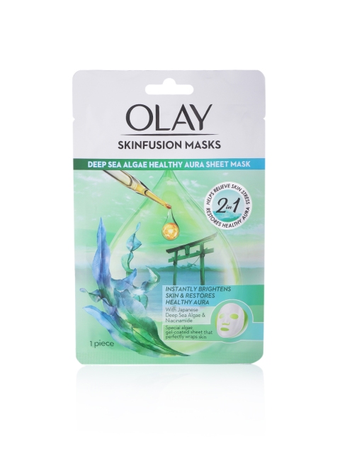 

Olay Deep Sea Algae Healthy Aura Japanese Skinfusion Sheet Mask, Green