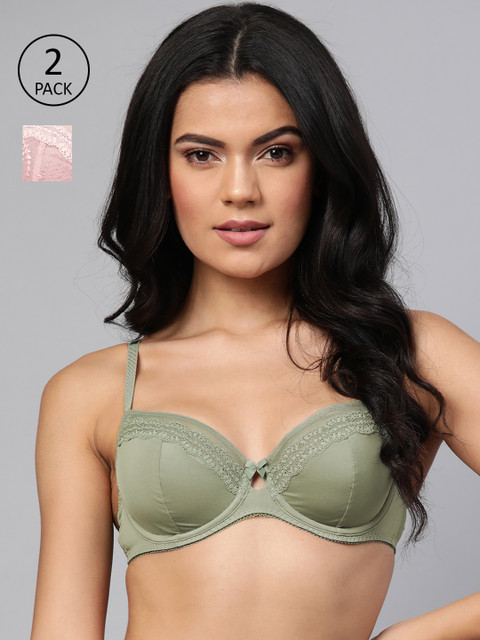 

Marks & Spencer Women Pack of 2 Underwired Lightly Padded Everyday Bras T337400C, Pink