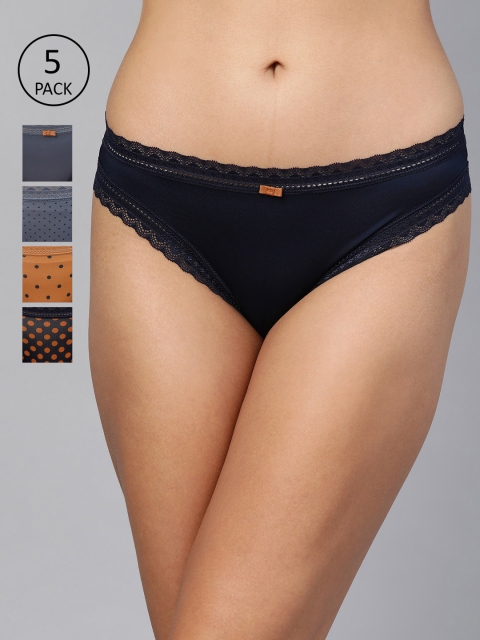 

Marks & Spencer Women Pack of 5 Bikini Briefs T614069XNAVY MIX, Navy blue