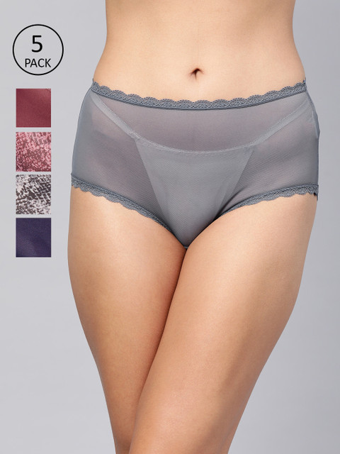 

Marks & Spencer Women Pack Of 5 Hipster Briefs T614052X, Grey