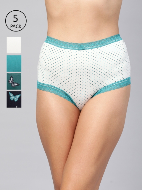 

Marks & Spencer Women Pack Of 5 Hipster Briefs T614062X, Green
