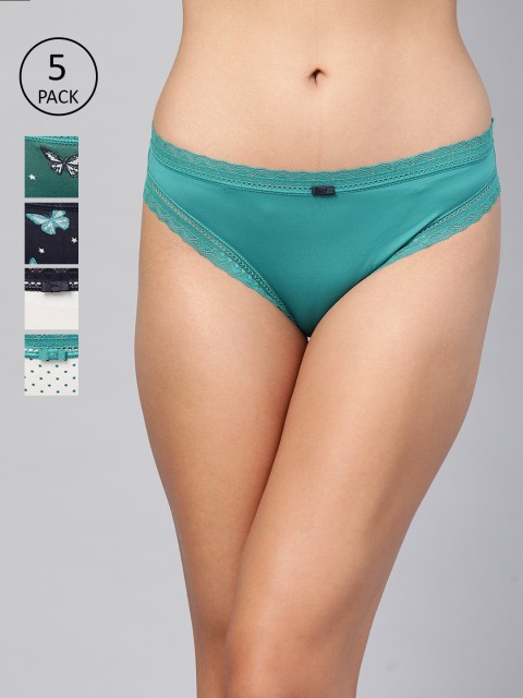 

Marks & Spencer Women Pack Of 5 Bikini Briefs T614061X, Green
