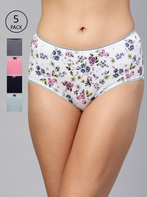 

Marks & Spencer Women Pack of 5 Hipster Briefs T614322MBLUE MIX, Blue