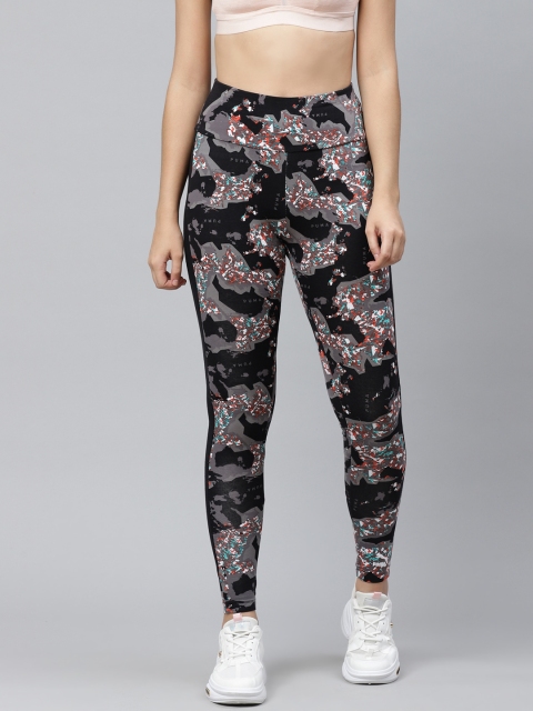

Puma Women Black & Grey Printed Sustainable RE.GEN AOP Tights